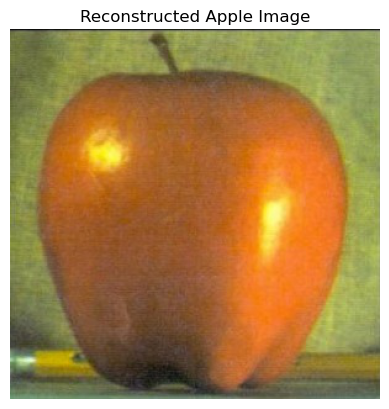 Reconstructed image of an apple