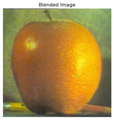 Blended image of an apple and an orange