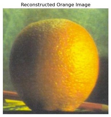 Reconstructed image of an orange