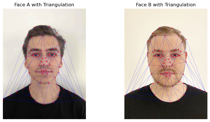 Face A and Face B with triangualtion